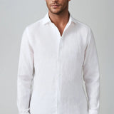 Esenciální Lněná Košile - Bílá