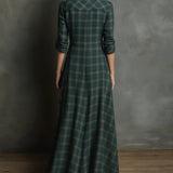 Silvana | Maxi šaty s kostkovaným vzorem