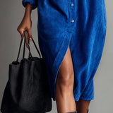 Novi | Midi šaty s náprsními kapsami