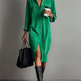 Novi | Midi šaty s náprsními kapsami