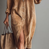 Novi | Midi šaty s náprsními kapsami