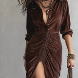 Ema | Vintage plisované midi šaty