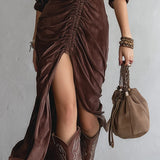 Ema | Vintage plisované midi šaty