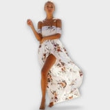 Nikola | Maxi šaty s odhalenými rameny a květinovým vzorem