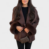 Dagmar™ | Elegantní kabát s eko kožešinou