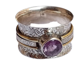 Bohémský meditační prsten s krystalem