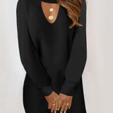 Ema | Elegantní šaty s výstřihem do V a výraznými rukávy