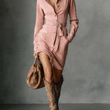 Nela | Midi šaty s dlouhým rukávem