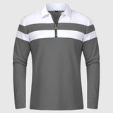 Libuše- Elegantní svetr se zipem a pruhy