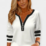 tričko s dlouhým rukávem a zipem